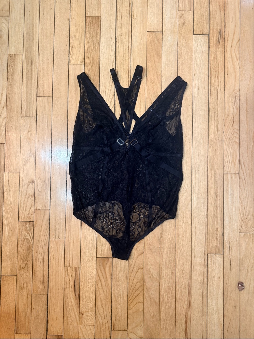 Torrid Curve Black Lace Bodysuit, intimate, lingerie. - Picture 3 of 4